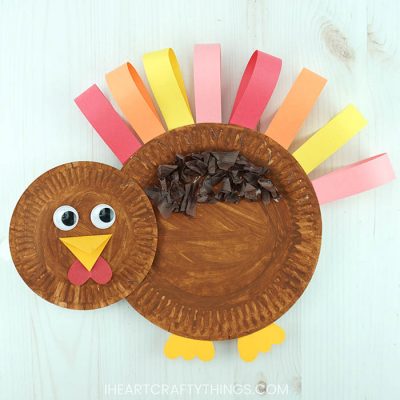Paper Plate Thanksgiving Crafts - I Heart Crafty Things