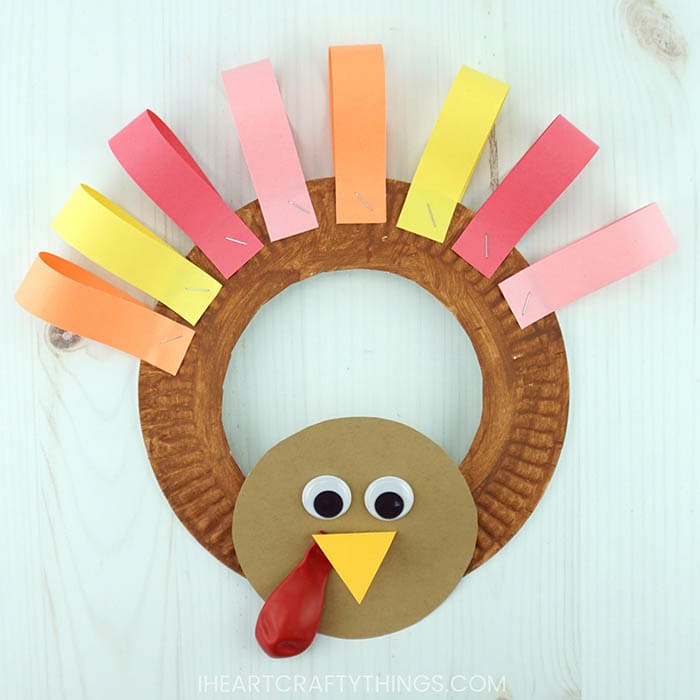 Paper Plate Thanksgiving Crafts - I Heart Crafty Things