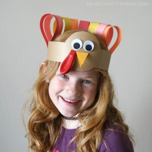 Turkey Headband Thanksgiving Craft - I Heart Crafty Things