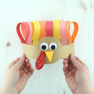 Turkey Headband Thanksgiving Craft - I Heart Crafty Things