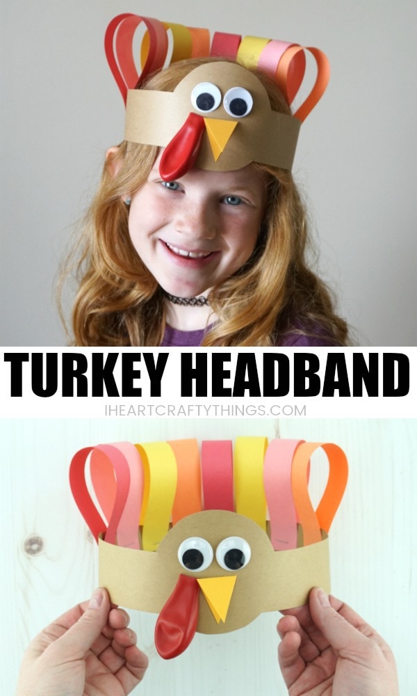 Turkey Headband Thanksgiving Craft I Heart Crafty Things