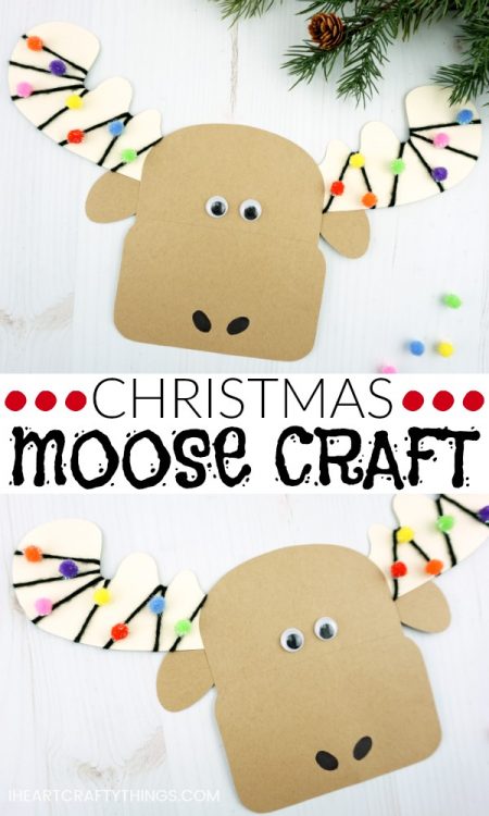 The Cutest Christmas Moose Craft - I Heart Crafty Things