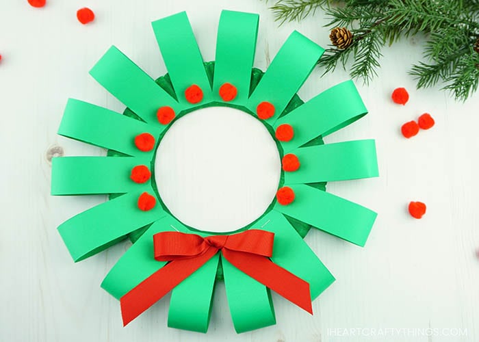 paper plate christmas wreath craft 2 resized