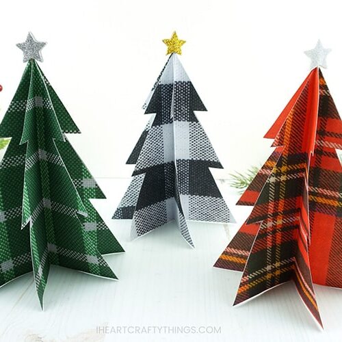 Plaid Christmas Tree Craft