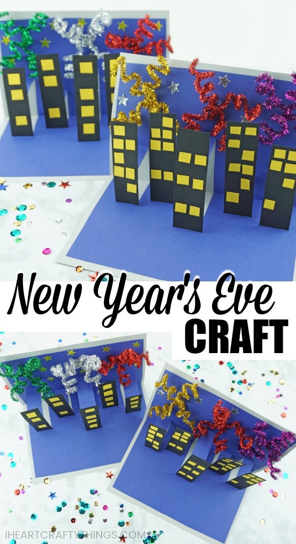 3d new years eve craft pin