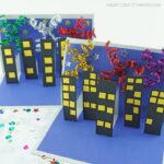 This 3D New Year's Eve Craft for kids is a great craft for kids to make to ring in the new year. It depicts a nighttime fireworks show in the city.