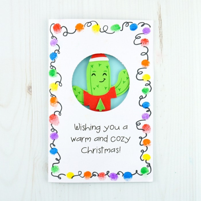 diy cactus christmas card 1