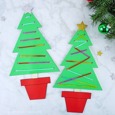 Use our free template to make this fun fine motor Christmas tree craft this holiday season. Work on fine motor skills with this paper Christmas craft.