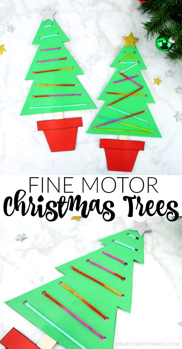 fine motor christmas tree craft 6