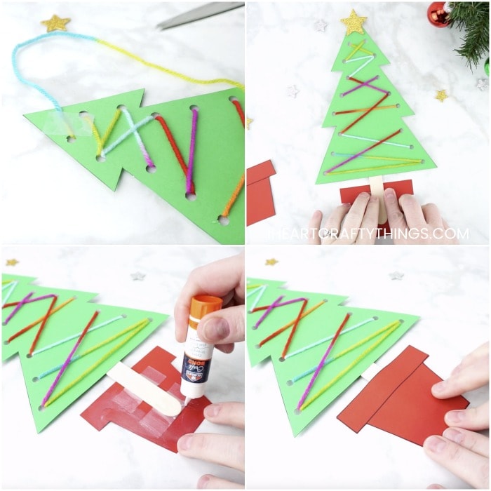 fine motor christmas tree craft 9