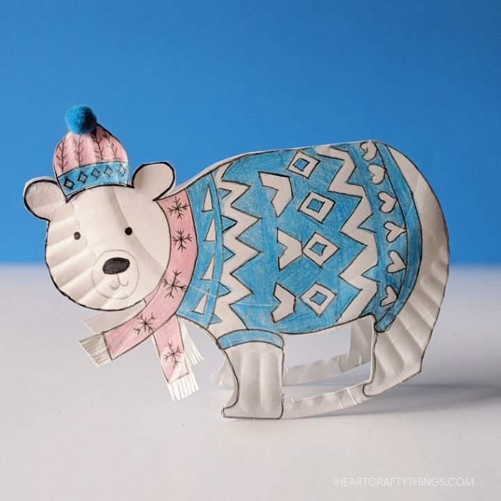 Paper Plate Polar Bear Craft