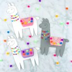 Grab our free template to make this Llama Valentine Craft for kids. It's makes a fun Valentine Card and Mother's Day card for kids to make.