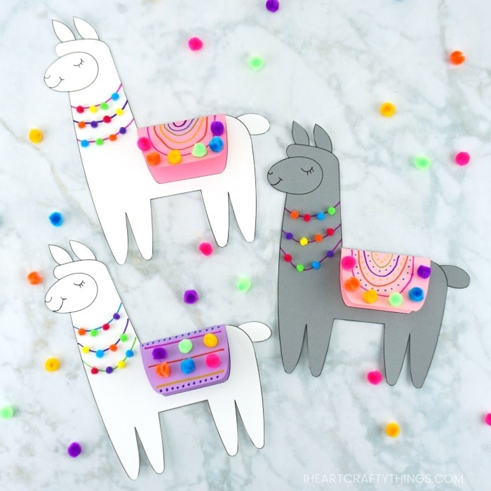 Llama Valentine Craft for Kids