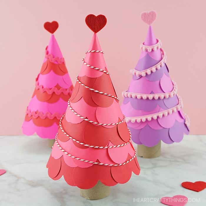 paper heart tree craft 2