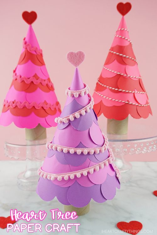 How To Make A Heart Tree Paper Craft - I Heart Crafty Things