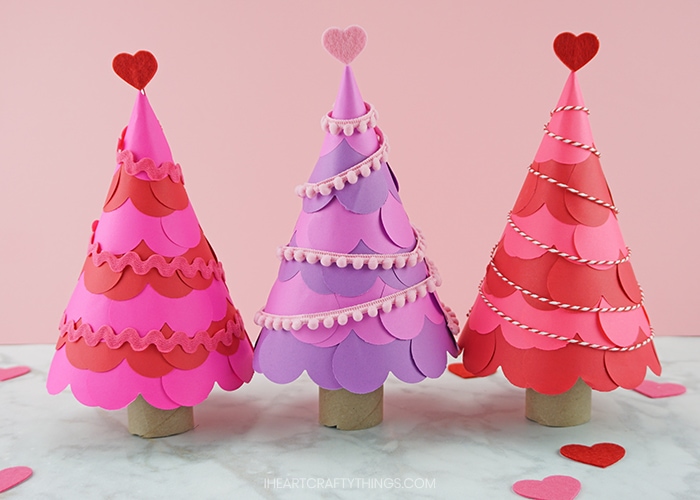 paper heart tree craft 5