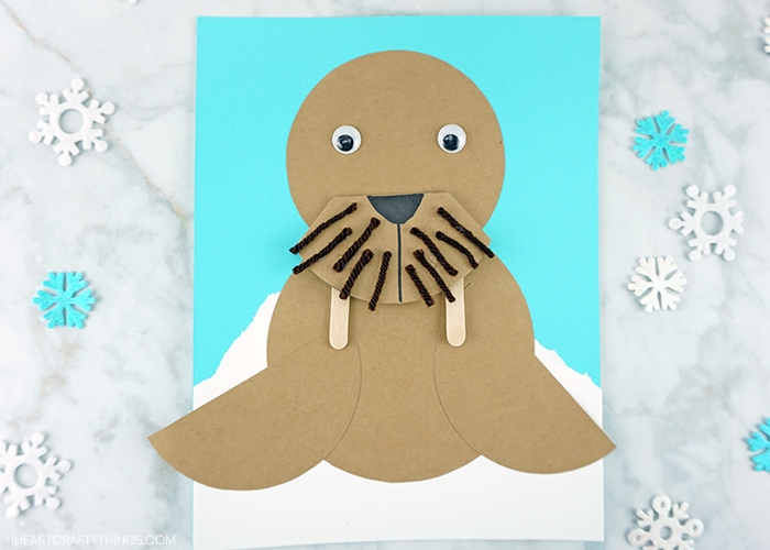 walrus paper bag puppet