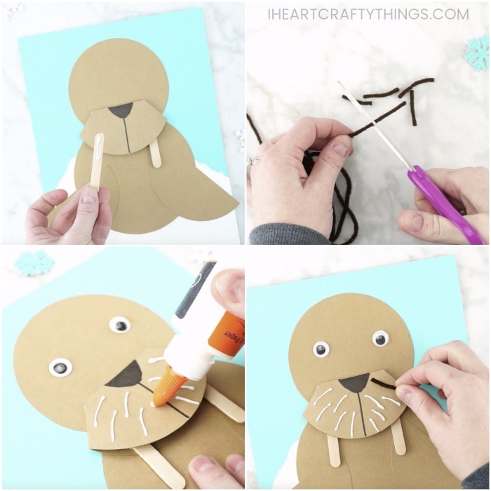 walrus paper bag puppet