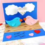 This pop-up love birds card is easy to create with our handy template and detailed tutorial. Kids will love creating this sweet Valentine's Day card idea.