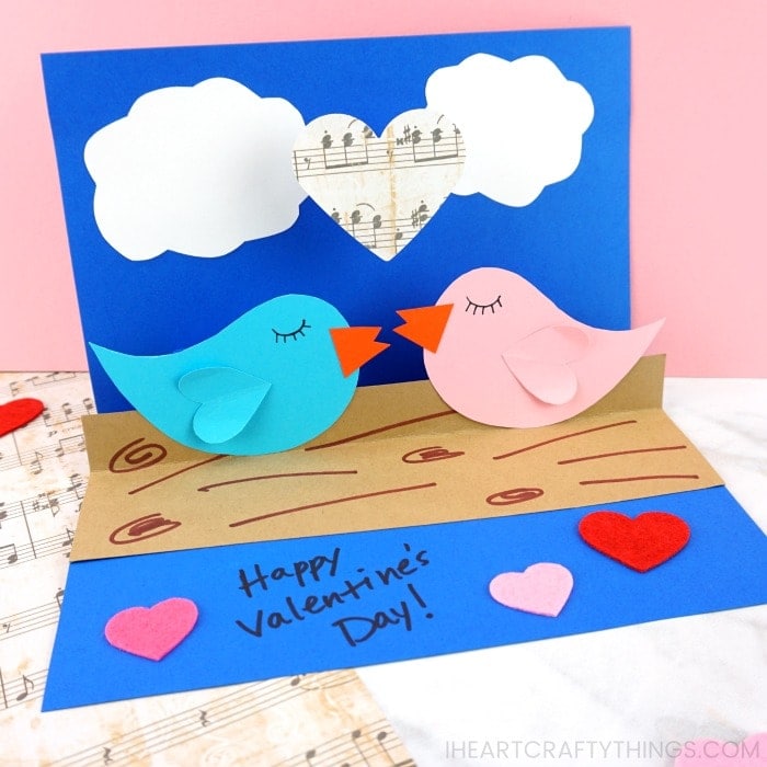 pop up love birds craft 1