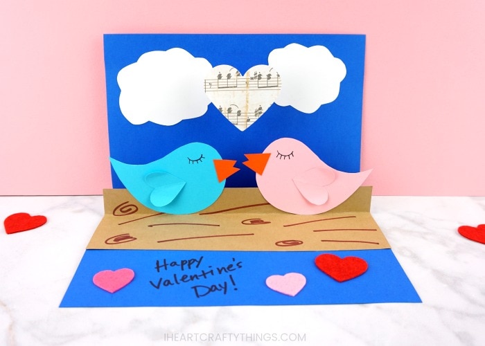 pop up love birds craft 3