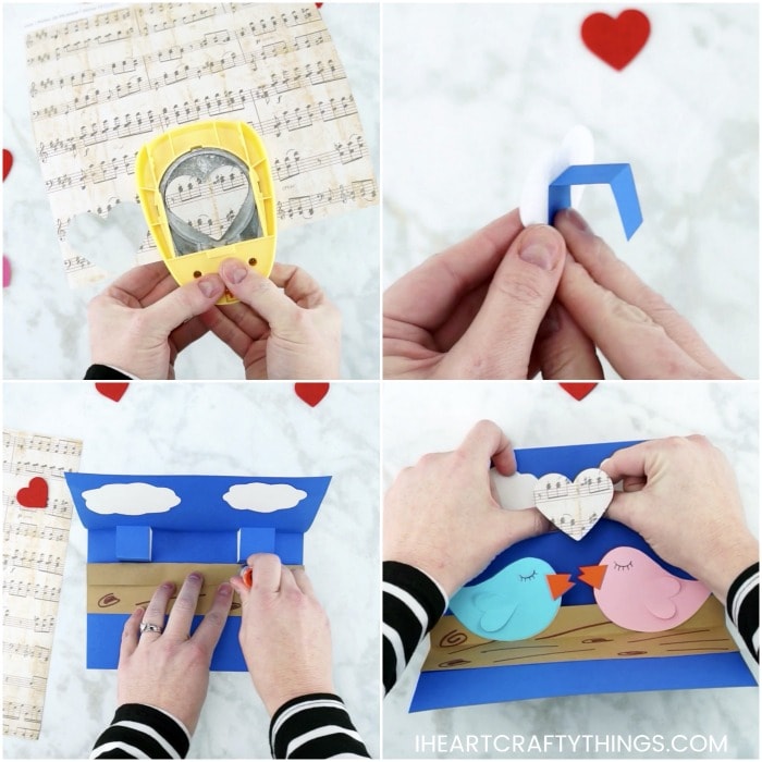 pop up love birds craft 7