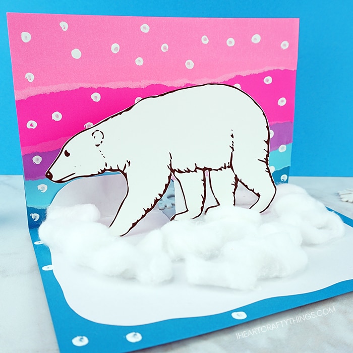 pop up polar bear craft 1