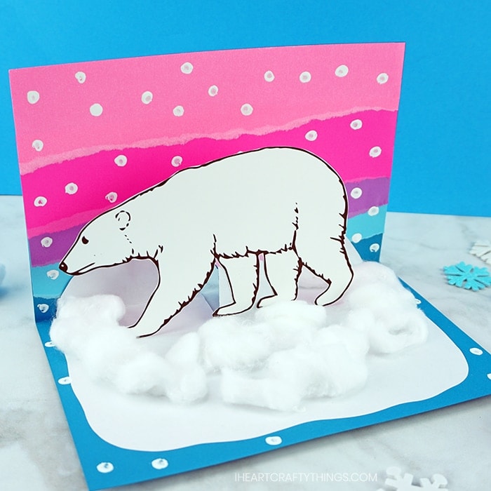 pop up polar bear craft 4