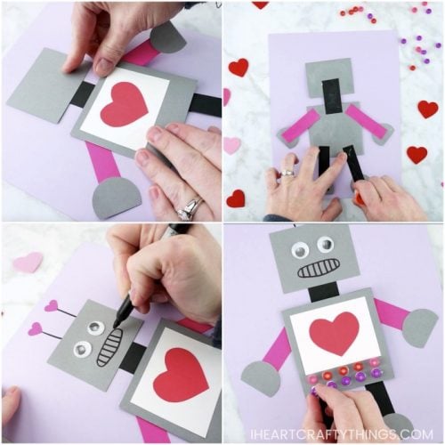 Robot Valentine Craft I Heart Crafty Things