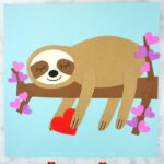 Grab our free template to make this adorable paper sloth craft. Make it for a fun Valentine's Day craft or anytime of the year for an animal craft for kids.
