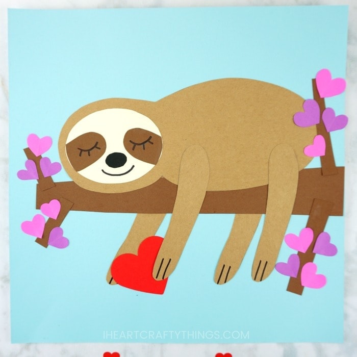 valentines sloth craft 1