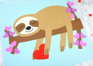 valentines sloth teddy