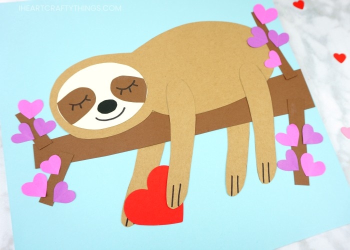 valentines sloth craft 4