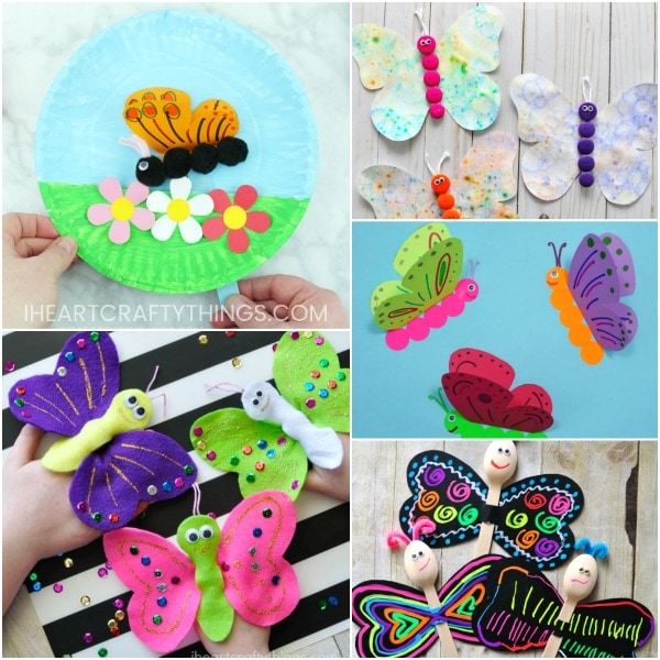 butterfly crafts spring crafts roundup