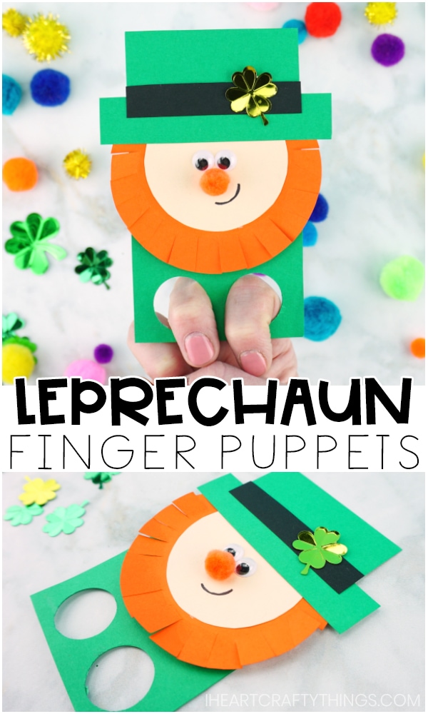 leprechaun finger puppets pin