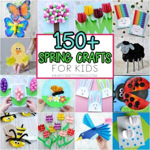 Spring crafts for Kids - Art and craft project ideas. Paper flower crafts, insect crafts, Easter crafts, spring craft ideas with simple craft supplies.