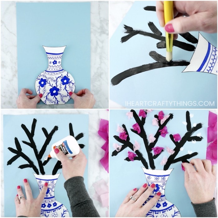 japanese cherry blossom art for kids