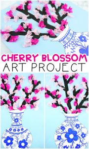 How To Make A Cherry Blossom Art Project - I Heart Crafty Things