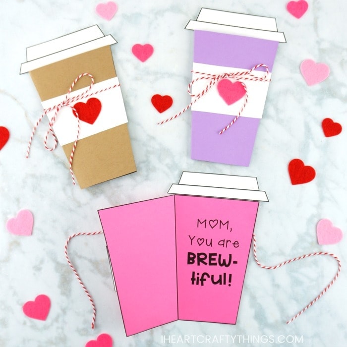 Mother S Day Coffee Card Template I Heart Crafty Things