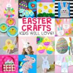 50+ Easy Easter Crafts for Kids -Fun and simple arts and crafts ideas for toddlers, preschoolers and kids of all ages for Easter.