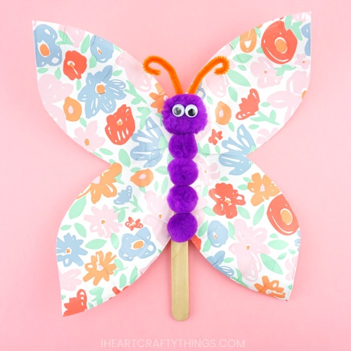 paper plate butterfly craft 1