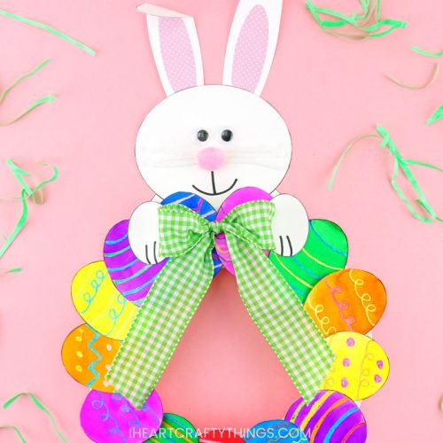 How to Make a Paper Plate Easter Egg Wreath -Easy Easter Craft for Kids