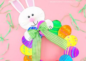 How To Make A Paper Plate Easter Egg Wreath -Easy Easter Craft For Kids