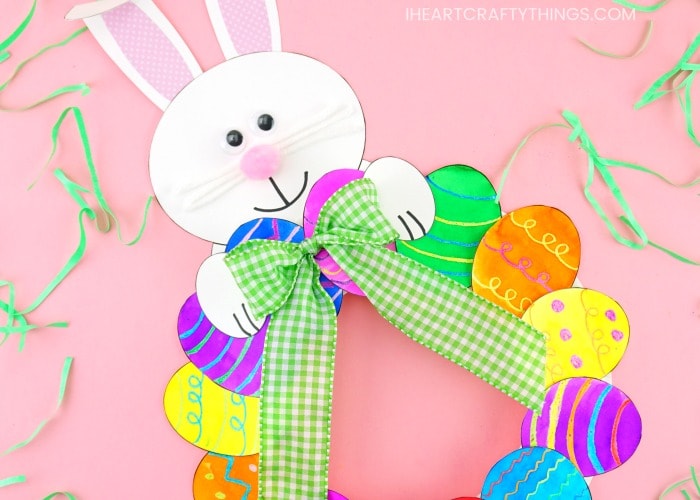 paper plate easter egg wreath 5