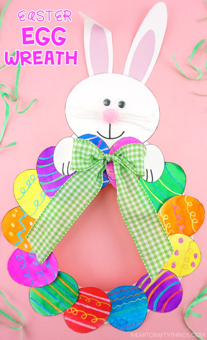 paper plate easter egg wreath PIN 2