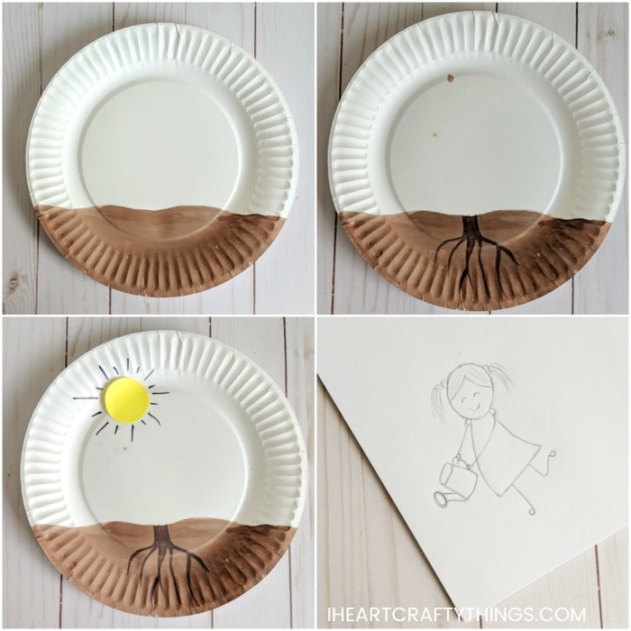 Paper Plate Growing Flower Craft - I Heart Crafty Things