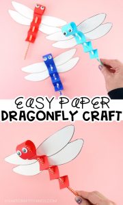 Dragonfly Craft Template -Easy Paper Craft For Kids! - I Heart Crafty ...