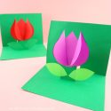 How To Make A Pop Up Flower Card - Easy Spring Tulip Craft For Kids ...