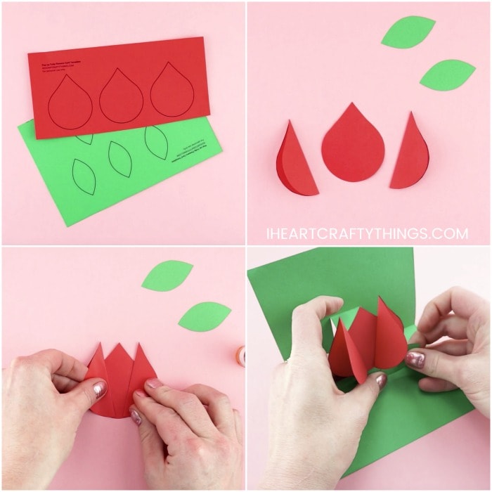 How To Make A Pop Up Flower Card Easy Spring Tulip Craft For Kids I Heart Crafty Things