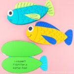 This Father's Day fishing card is so cute and easy for kids to make! Perfect Father's Day gift for a dad who loves to fish. Fun Father's Day card idea.
